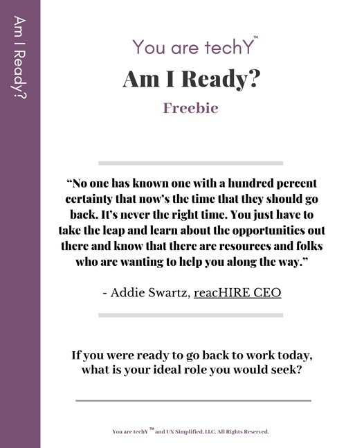 career resources for moms going back to work: am I ready workbook