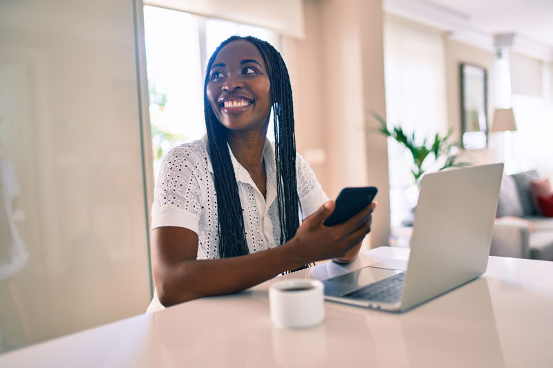 how to become a web developer woman at laptop learning