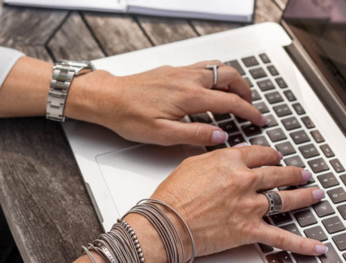 computer woman following linkedin profile tips